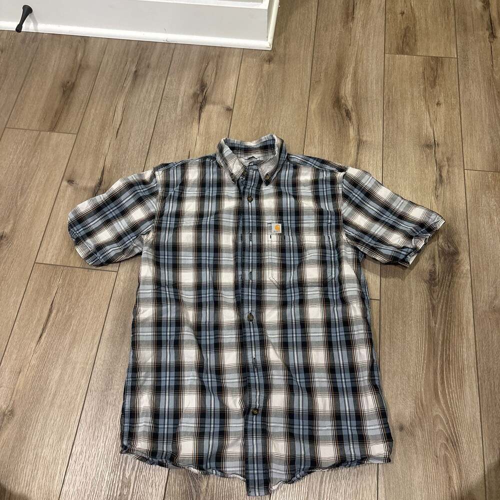 CARHARTT Relaxed Fit Button Up Short Sleeve Shirt Sz Small